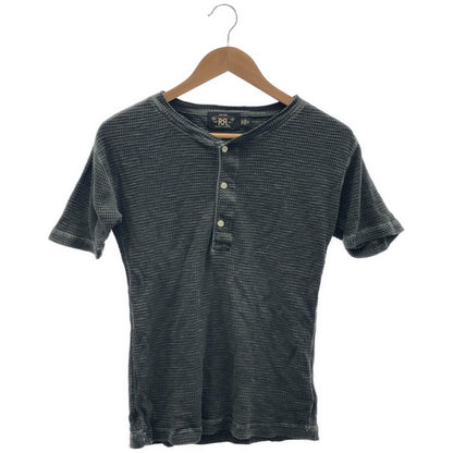 RRL ダブルアールエル 782658942002 フェードグレー コットン ヘンリーネック ショートスリーブワッフルカットソー トップス