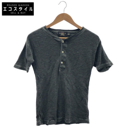 RRL ダブルアールエル 782658942002 フェードグレー コットン ヘンリーネック ショートスリーブワッフルカットソー トップス