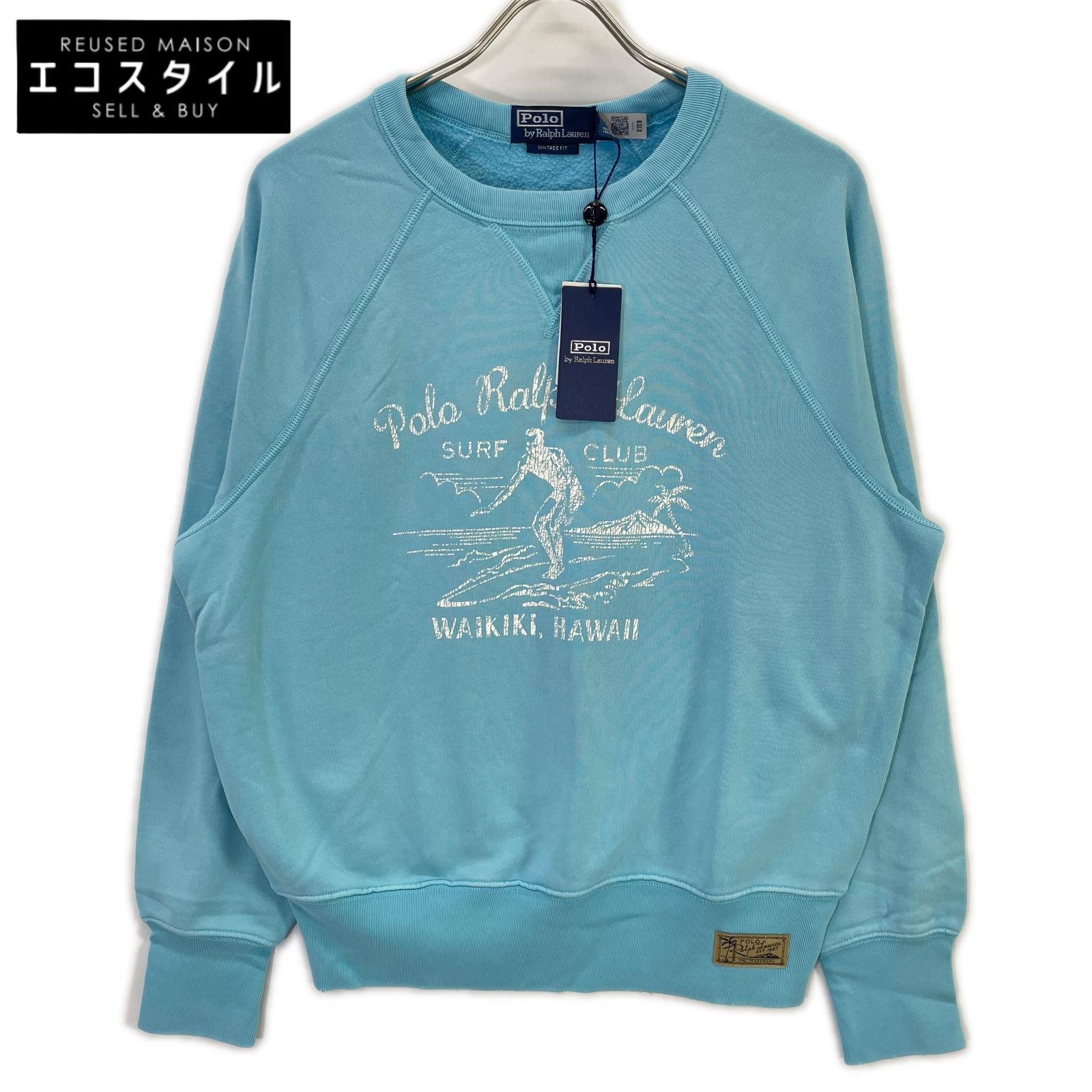 POLObyRalphLauren ポロラルフローレン MNPOKNI16824382 ライトブルー コットン ヴィンテージフィット グラフィックプリント スウェットプルオーバー トップス