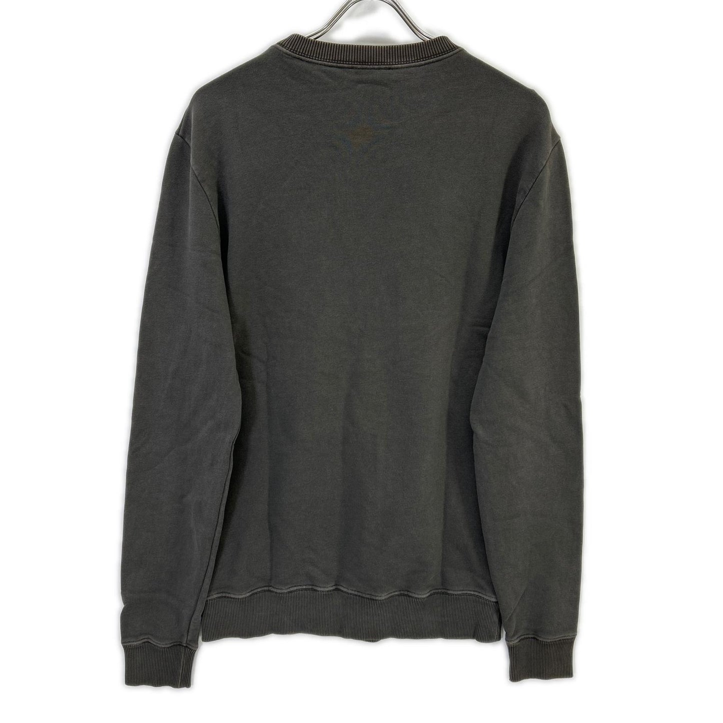 SAINT LAURENT PARIS サンローランパリ 569259 YBHA2 フェードグレー コットン YSLロゴプリント クルーネック スウェットプルオーバー トップス