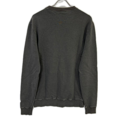 SAINT LAURENT PARIS サンローランパリ 569259 YBHA2 フェードグレー コットン YSLロゴプリント クルーネック スウェットプルオーバー トップス