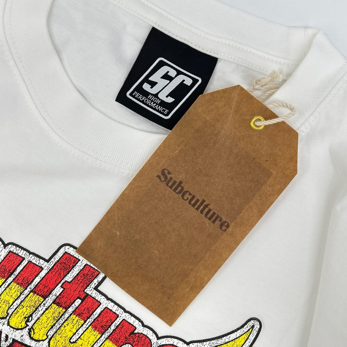 SC Subculture エスシー サブカルチャー 23SS SCST-S2302 ホワイト コットン POWER SKULL T-SHIRT トップス