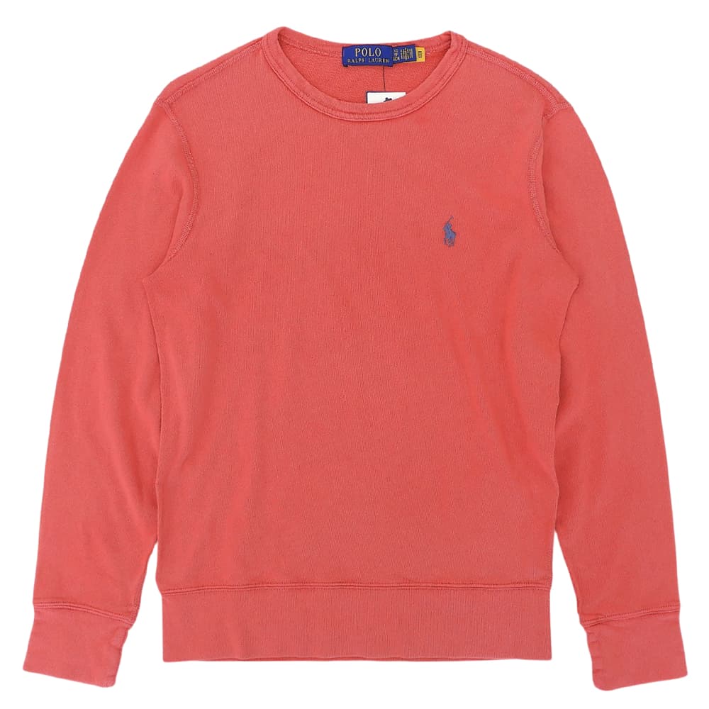 POLObyRalphLauren ポロラルフローレン 新品同様 スパテリー ウォッシュ加工 スウェットシャツ トップス メンズ レッド XS トップス