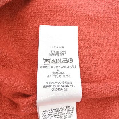 POLObyRalphLauren ポロラルフローレン 新品同様 スパテリー ウォッシュ加工 スウェットシャツ トップス メンズ レッド XS トップス