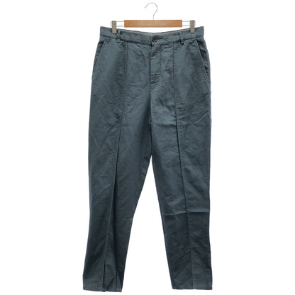 BRUNELLO CUCINELLI ブルネロクチネリ ブルー コットンリネン ギャバジン センターシームパンツ ボトムス