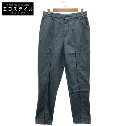 BRUNELLO CUCINELLI ブルネロクチネリ ブルー コットンリネン ギャバジン センターシームパンツ ボトムス