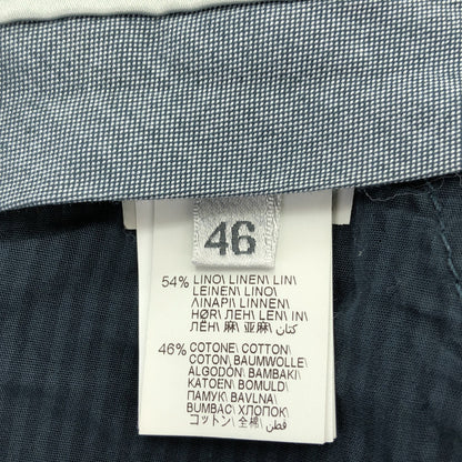 BRUNELLO CUCINELLI ブルネロクチネリ ブルー コットンリネン ギャバジン センターシームパンツ ボトムス