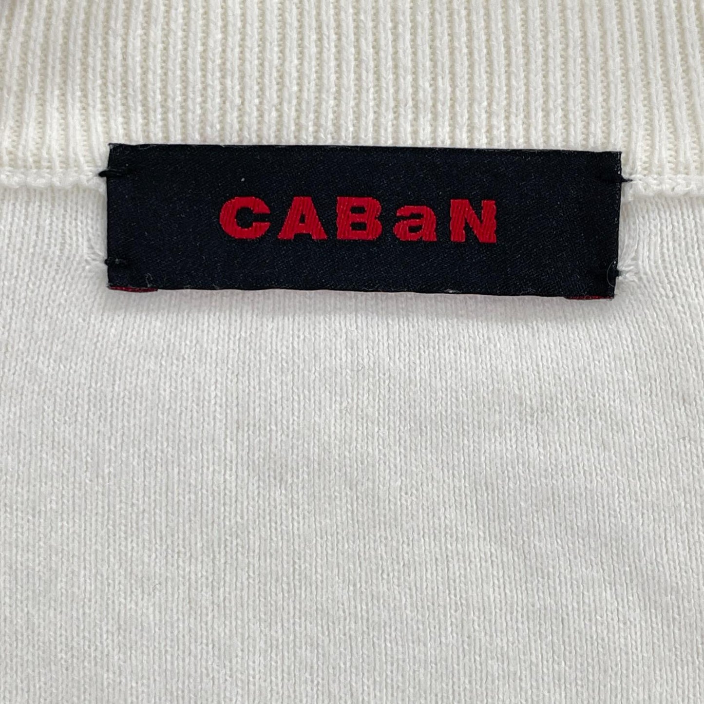 CABaN キャバン ホワイト コットンカシミヤクルーネックカーディガン トップス