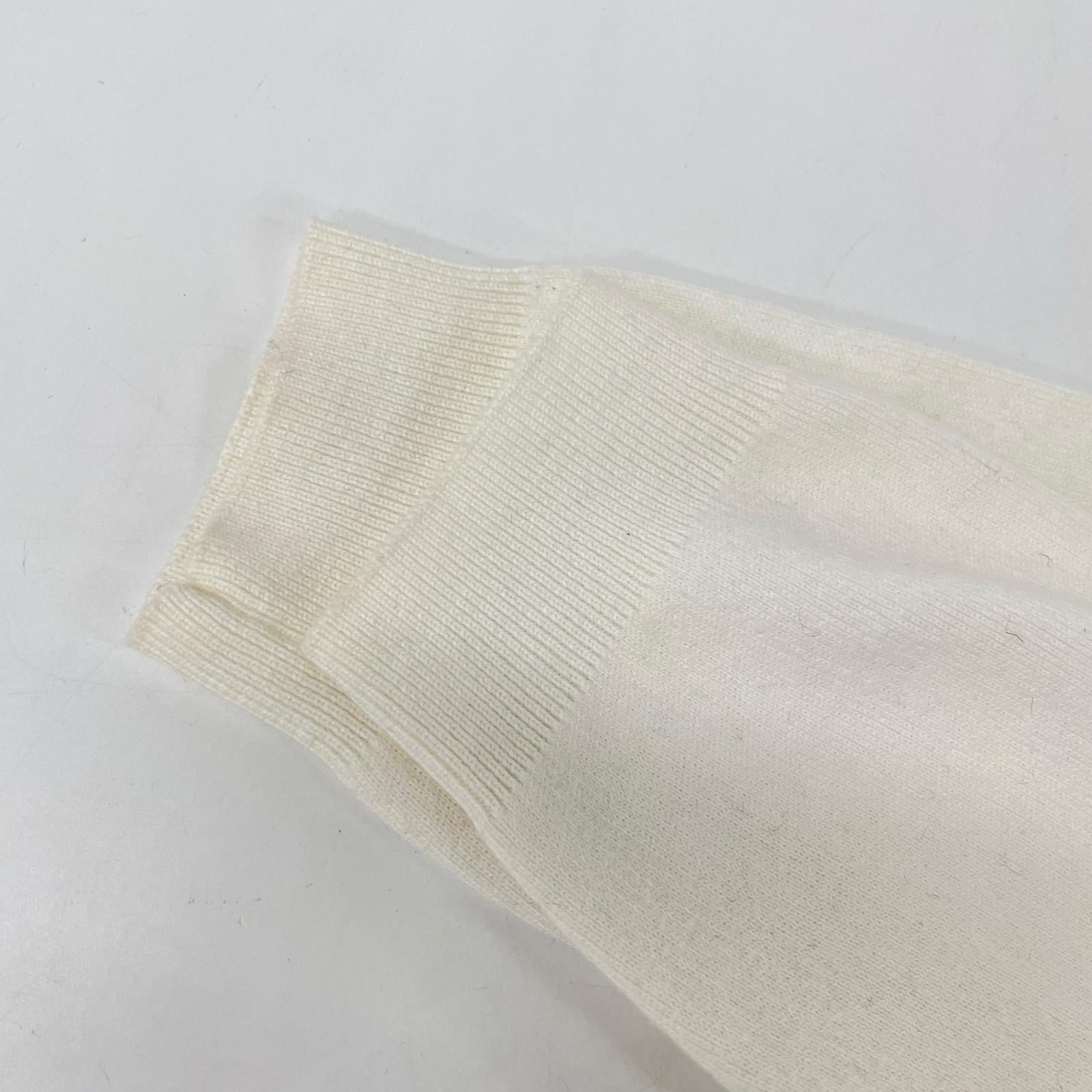 CABaN キャバン ホワイト コットンカシミヤクルーネックカーディガン トップス