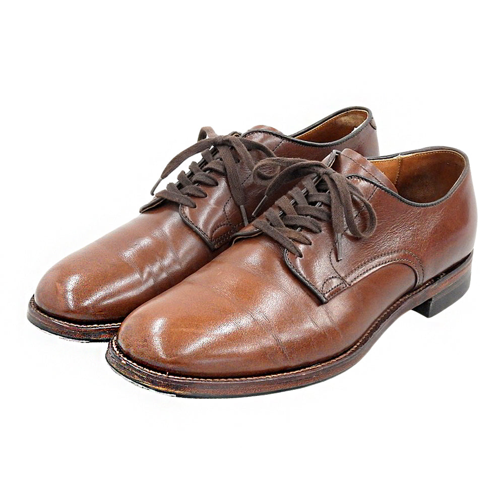 Alden オールデン レザー ミリタリーラスト プレーントゥシューズ メンズ ブラウン 8 1/2 53713 シューズ