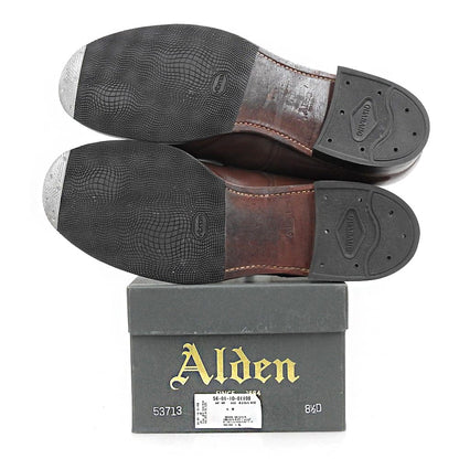 Alden オールデン レザー ミリタリーラスト プレーントゥシューズ メンズ ブラウン 8 1/2 53713 シューズ