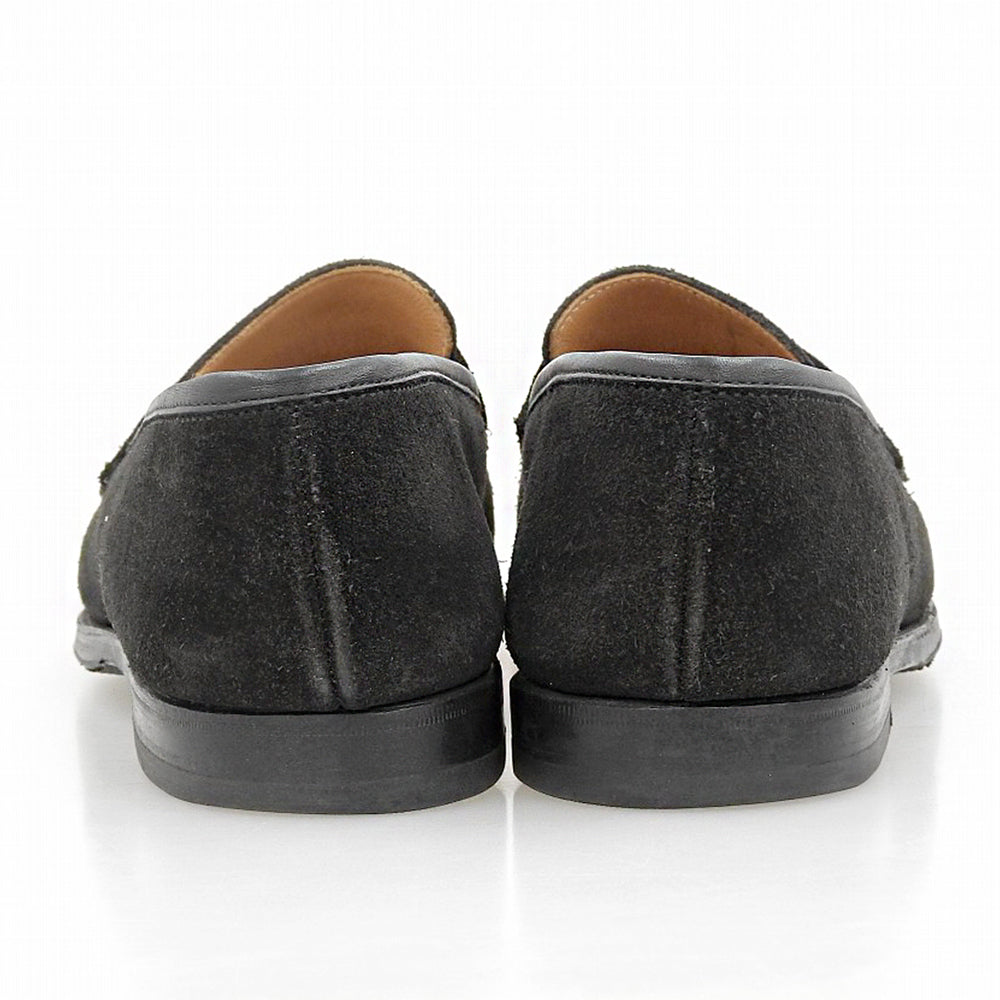 Crockett&Jones クロケット＆ジョーンズ 別注 8363 スエード BOSTON/ボストン コインローファー シューズ メンズ 黒 8 シューズ