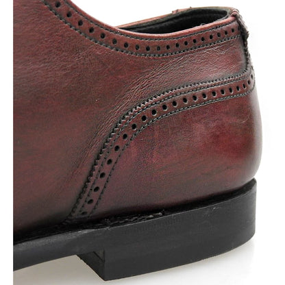 Crockett&Jones クロケット＆ジョーンズ 別注 8956 LINDSEY セミブローグ ウィングチップシューズ バーガンディ 8 1/2E シューズ