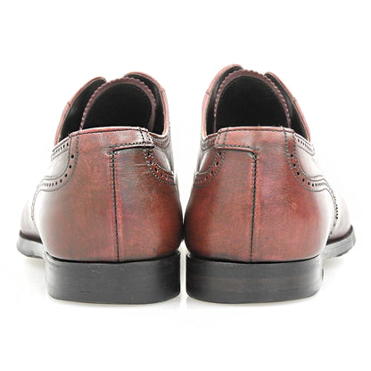 Crockett&Jones クロケット＆ジョーンズ 別注 8956 LINDSEY セミブローグ ウィングチップシューズ バーガンディ 8 1/2E シューズ
