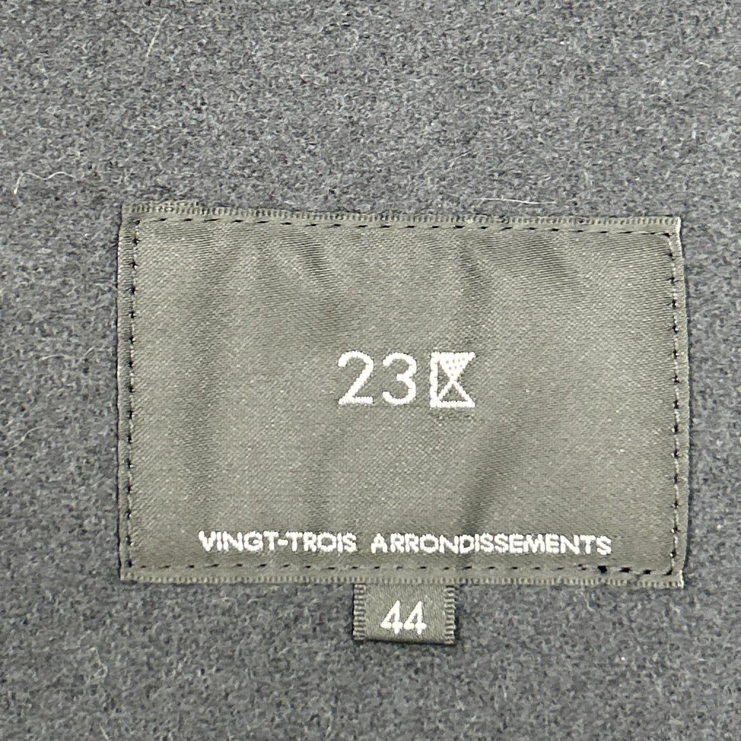 23区 23区 ネイビー ウール フルジップ リバーショート ブルゾン ジャケット