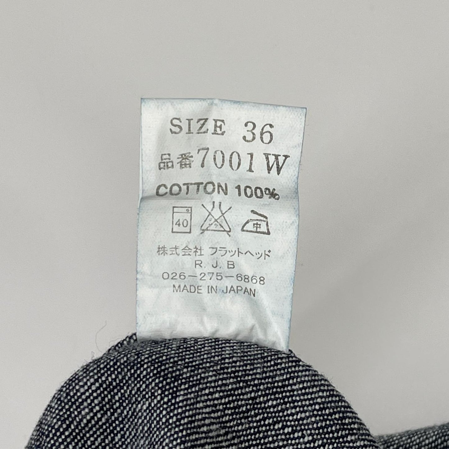 THE FLAT HEAD ザ フラットヘッド 7001W インディゴ デニムウエスタンシャツ ジャケット