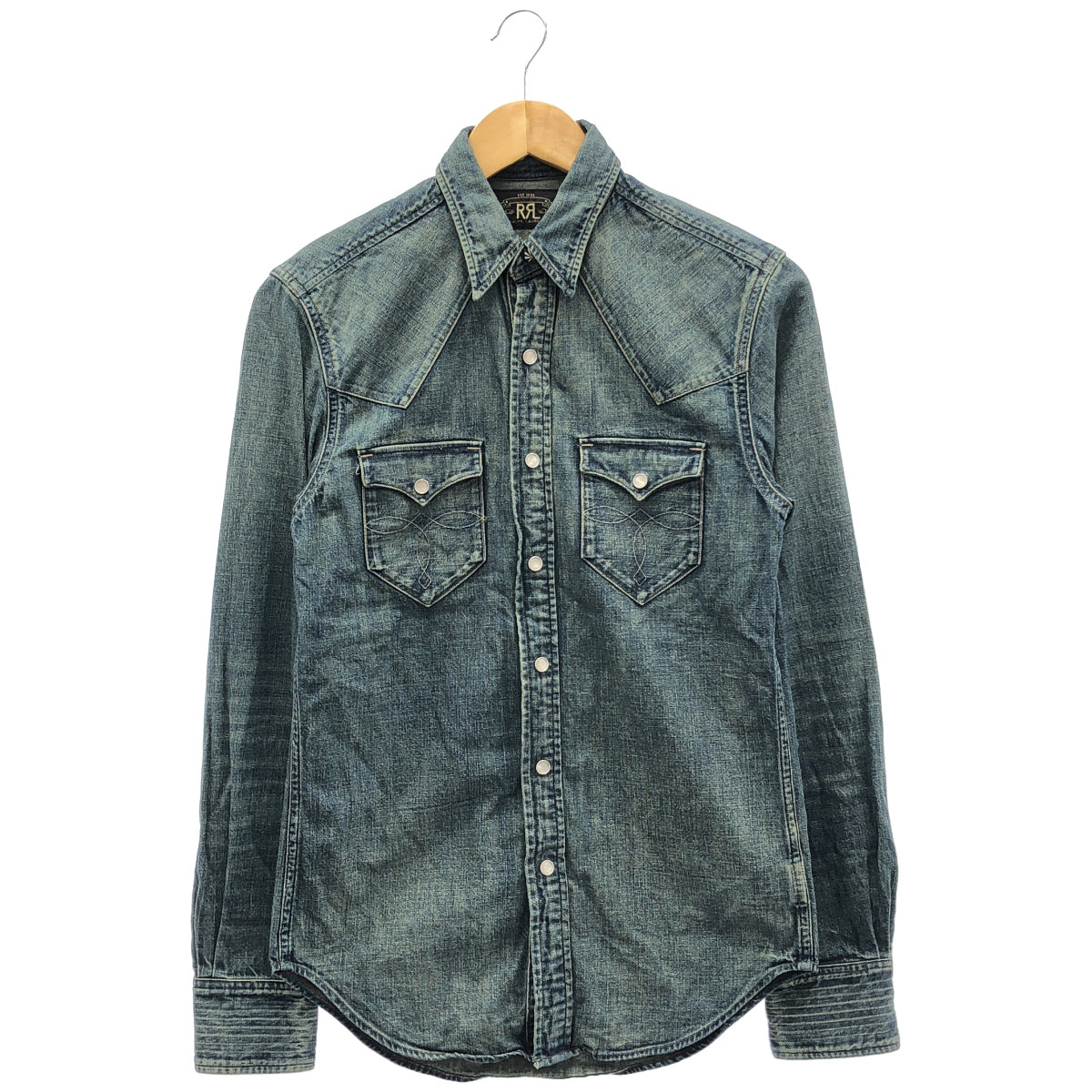 RRL ダブルアールエル 78250518800/1132312 Dark Wash Slim-Fit Denim Western Shirt Tops