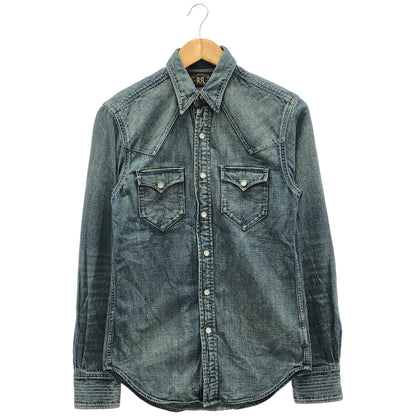 RRL ダブルアールエル 78250518800/1132312 Dark Wash Slim-Fit Denim Western Shirt Tops