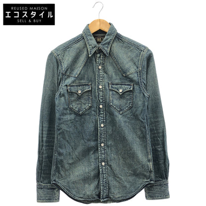 RRL ダブルアールエル 78250518800/1132312 Dark Wash Slim-Fit Denim Western Shirt Tops