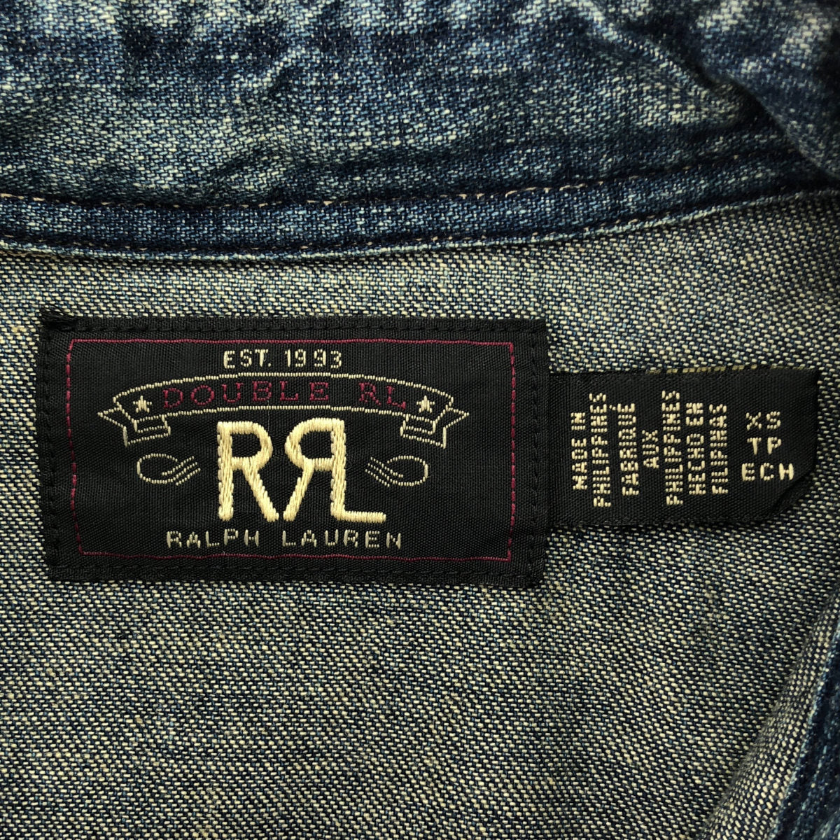 RRL ダブルアールエル 78250518800/1132312 Dark Wash Slim-Fit Denim Western Shirt Tops