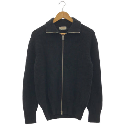 JOHN SMEDLEY ジョンスメドレー ブラック リサイクルカシミヤ BRILEY スタンドカラーダブルジップニットジャケット トップス