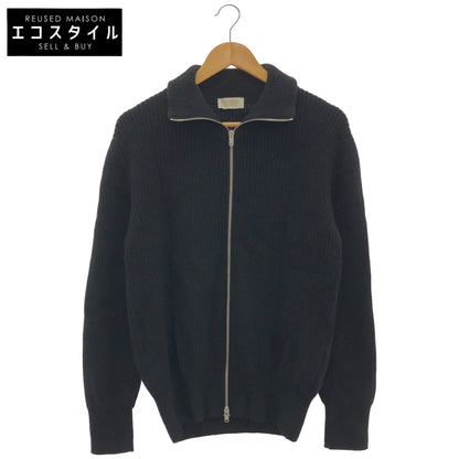 JOHN SMEDLEY ジョンスメドレー ブラック リサイクルカシミヤ BRILEY スタンドカラーダブルジップニットジャケット トップス
