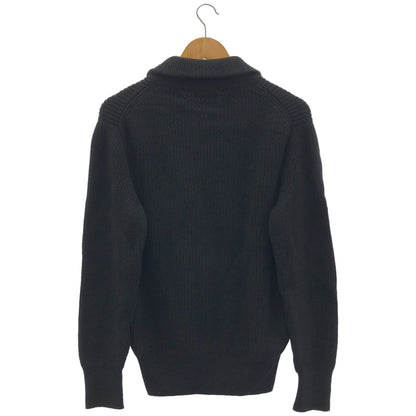 JOHN SMEDLEY ジョンスメドレー ブラック リサイクルカシミヤ BRILEY スタンドカラーダブルジップニットジャケット トップス