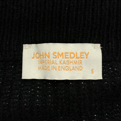JOHN SMEDLEY ジョンスメドレー ブラック リサイクルカシミヤ BRILEY スタンドカラーダブルジップニットジャケット トップス