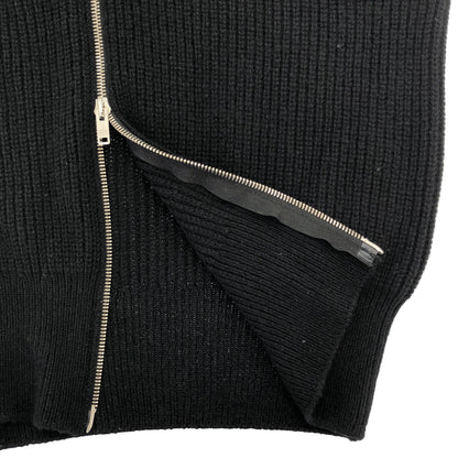 JOHN SMEDLEY ジョンスメドレー ブラック リサイクルカシミヤ BRILEY スタンドカラーダブルジップニットジャケット トップス