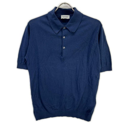 JOHN SMEDLEY ジョンスメドレー フレンチネイビー シーアイランドコットン ISIS 半袖コットンニットクラシックポロシャツ トップス