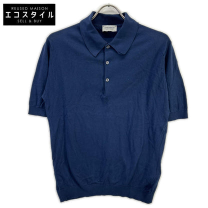 JOHN SMEDLEY ジョンスメドレー フレンチネイビー シーアイランドコットン ISIS 半袖コットンニットクラシックポロシャツ トップス