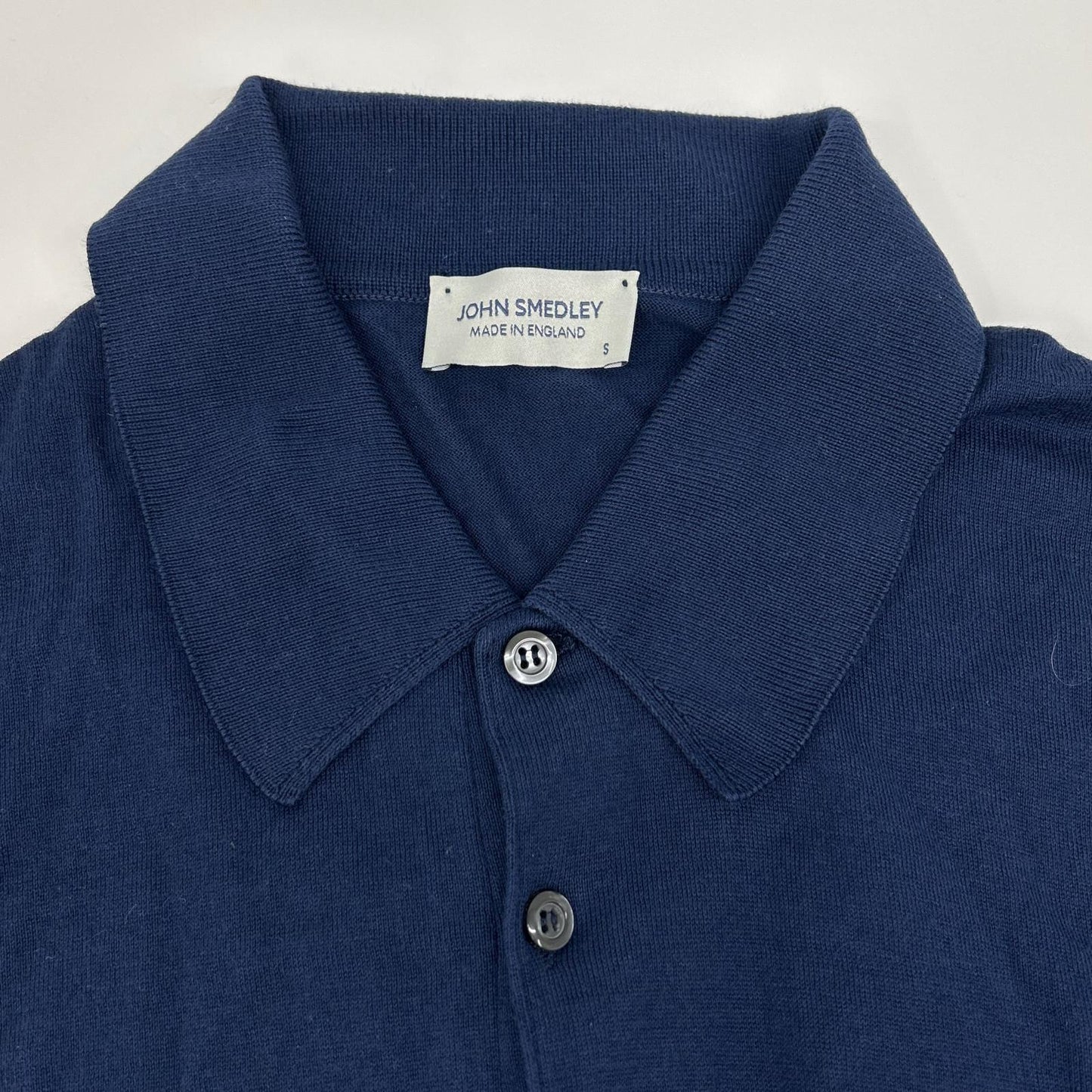 JOHN SMEDLEY ジョンスメドレー フレンチネイビー シーアイランドコットン ISIS 半袖コットンニットクラシックポロシャツ トップス
