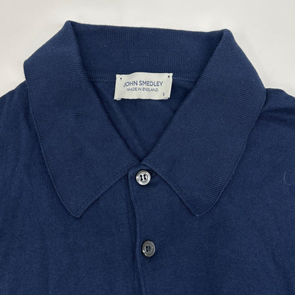 JOHN SMEDLEY ジョンスメドレー フレンチネイビー シーアイランドコットン ISIS 半袖コットンニットクラシックポロシャツ トップス