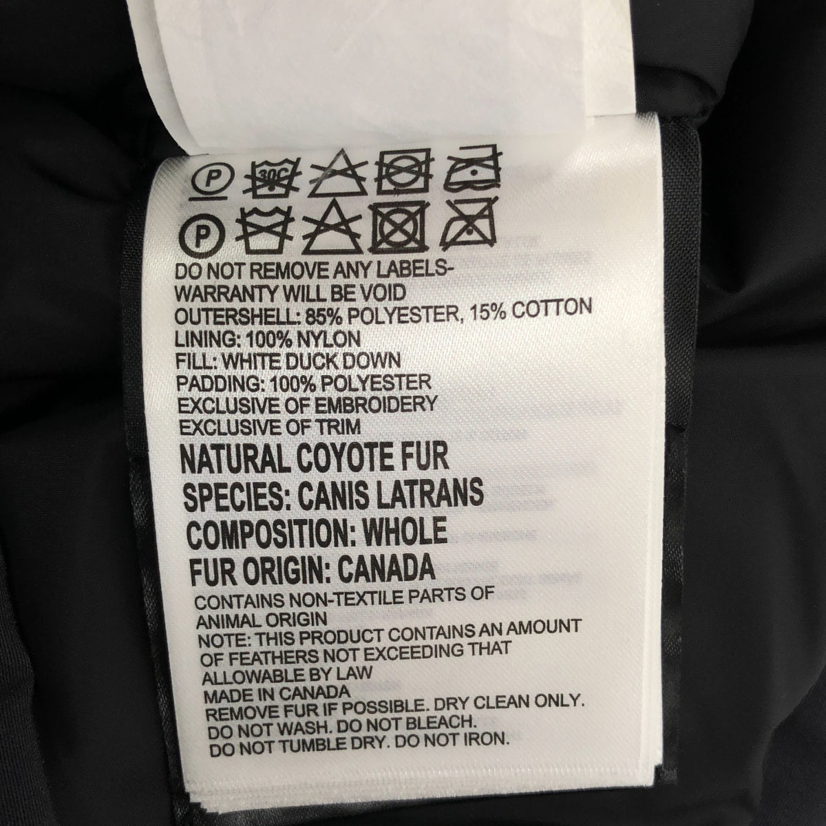 CANADA GOOSE カナダグース 2300JL ブラック CHARLOTTE PARKA シャーロットパーカー ファー付きダウンコート トップス