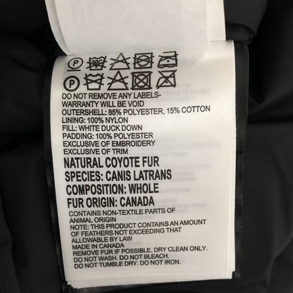 CANADA GOOSE カナダグース 2300JL ブラック CHARLOTTE PARKA シャーロットパーカー ファー付きダウンコート トップス
