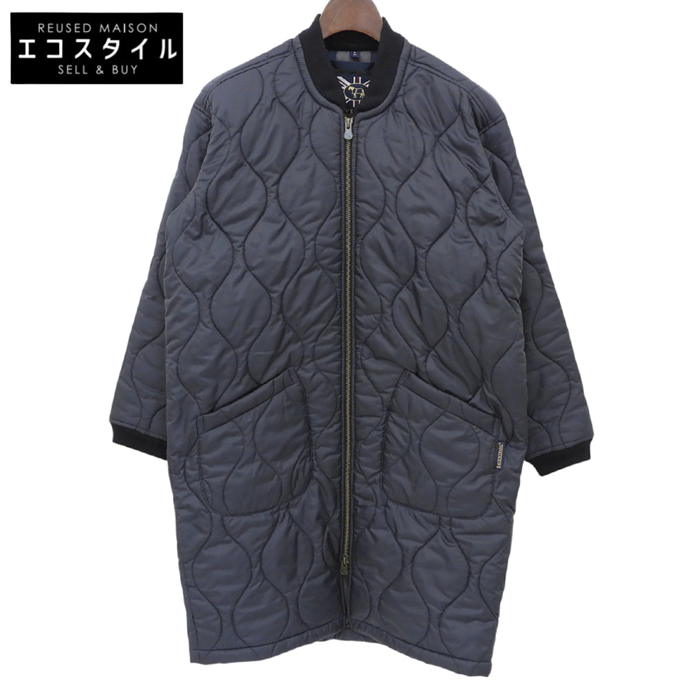 LAVENHAM ラベンハム キルティング ジップアップ ロングコート レディース ネイビー 34 LVH-17A-PL1 コート
