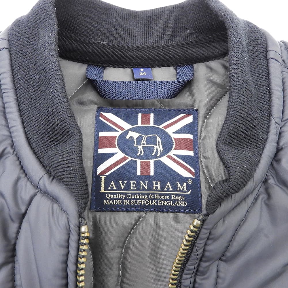 LAVENHAM ラベンハム キルティング ジップアップ ロングコート レディース ネイビー 34 LVH-17A-PL1 コート