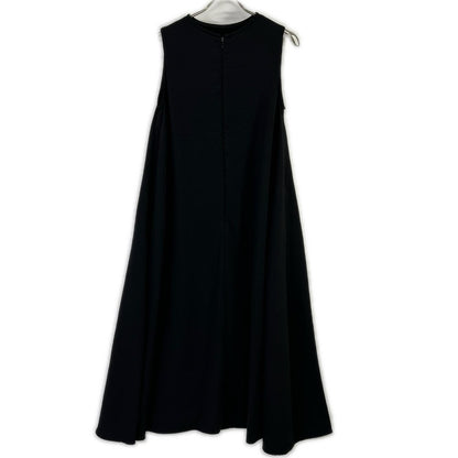 UNITED ARROWS & SONS UNITED ARROWS & SONS Black Front Center-Zip Crew-Neck Sleeveless Dress Dresses