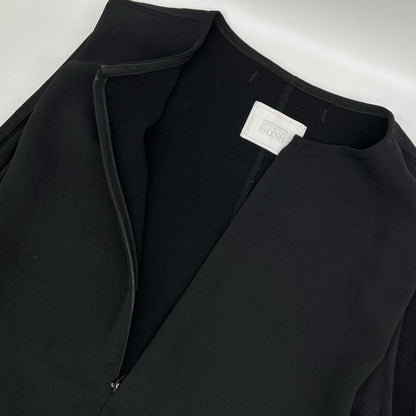 UNITED ARROWS & SONS UNITED ARROWS & SONS Black Front Center-Zip Crew-Neck Sleeveless Dress Dresses
