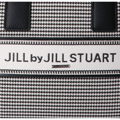 JILL by JILLSTUART ジルバイジルスチュアート ブラック×ホワイト ハウンドトゥース バンドオブスクエアトートバッグ トートバッグ