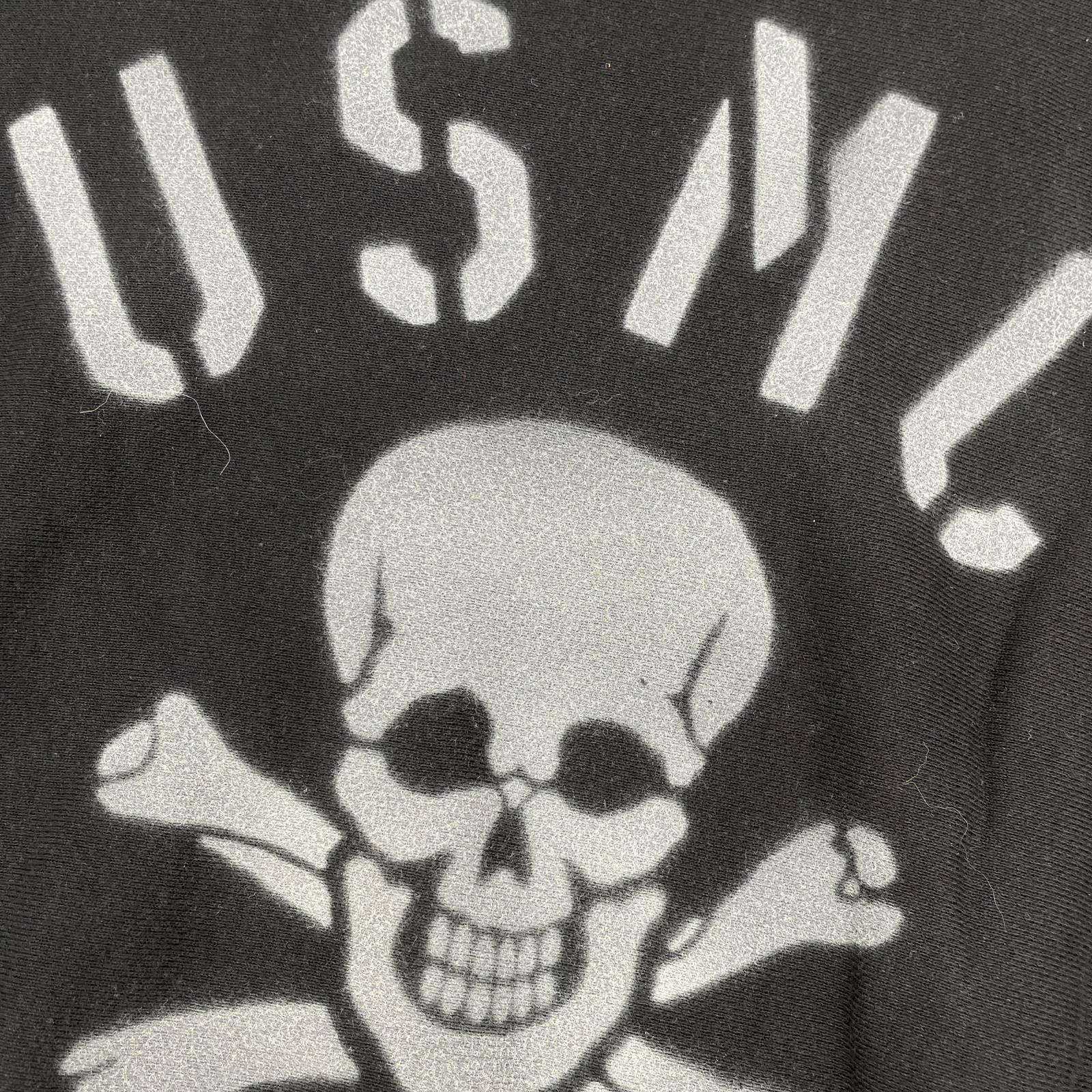 FREEWHEELERS フリーホイーラーズ 2324004 ブラック 半袖スウェット USMC SKULL and BONES トップス