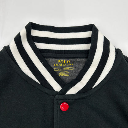 POLObyRalphLauren ポロラルフローレン ブラック×レッド P-wing ワッペンスタジャン ジャケット
