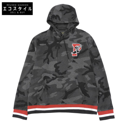 POLObyRalphLauren ポロラルフローレン P-wing ワッペン カモ柄 プルオーバーパーカー トップス メンズ グレー ブラック L トップス