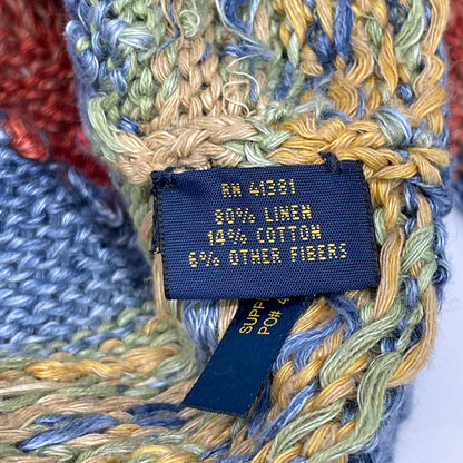POLObyRalphLauren ポロラルフローレン マルチカラー ネイティブ柄 コンチョボタン HAND KNIT ショールカラー プルオーバーニット トップス