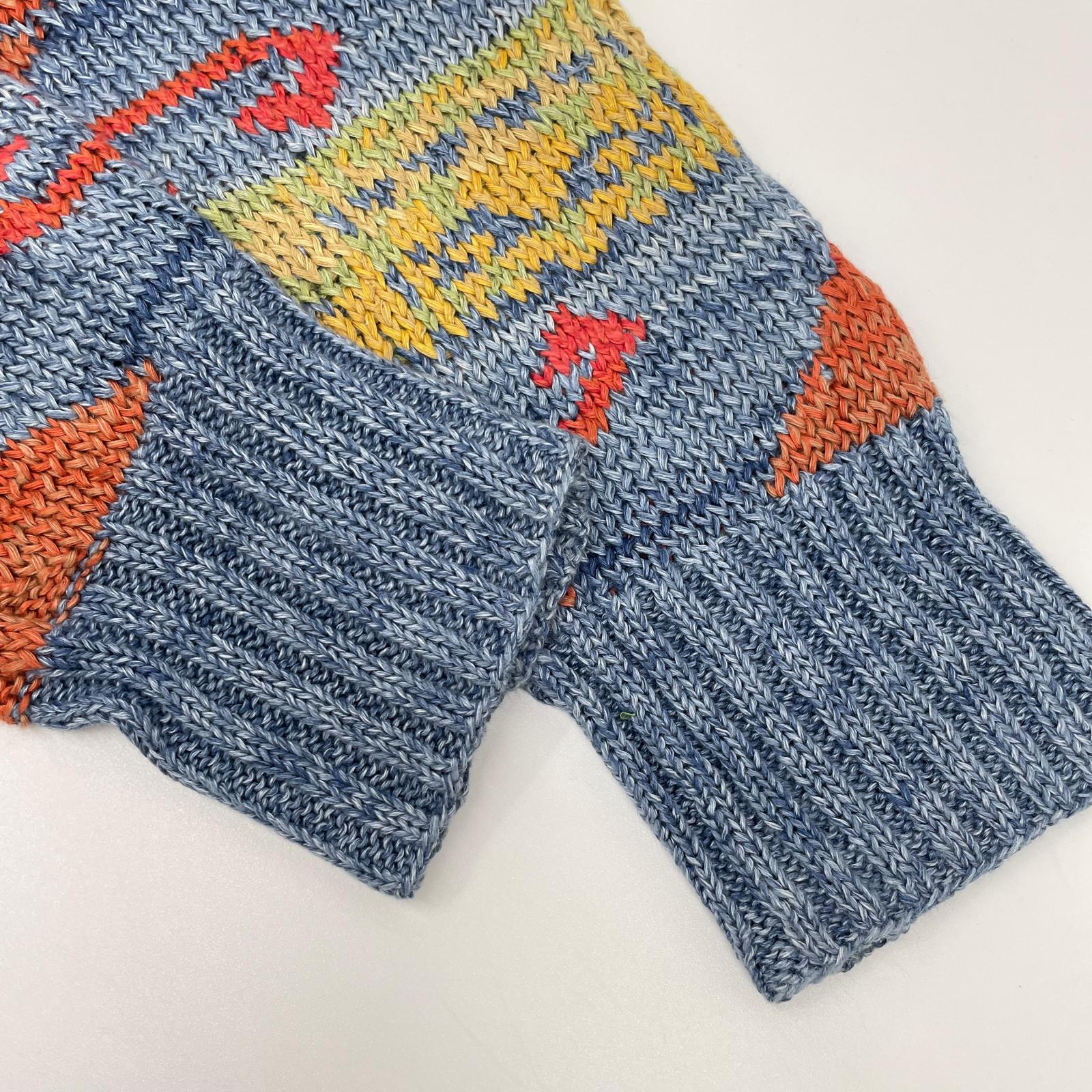 POLObyRalphLauren ポロラルフローレン マルチカラー ネイティブ柄 コンチョボタン HAND KNIT ショールカラー プルオーバーニット トップス