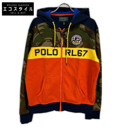 POLO COUNTRY POLO COUNTRY Orange×Camo Patch Zip-Up Hoodie Tops
