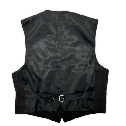 JeanPaulGAULTIER ゴルチエ ブラック ウィンドペーンチェック ジレ/ベスト ベスト