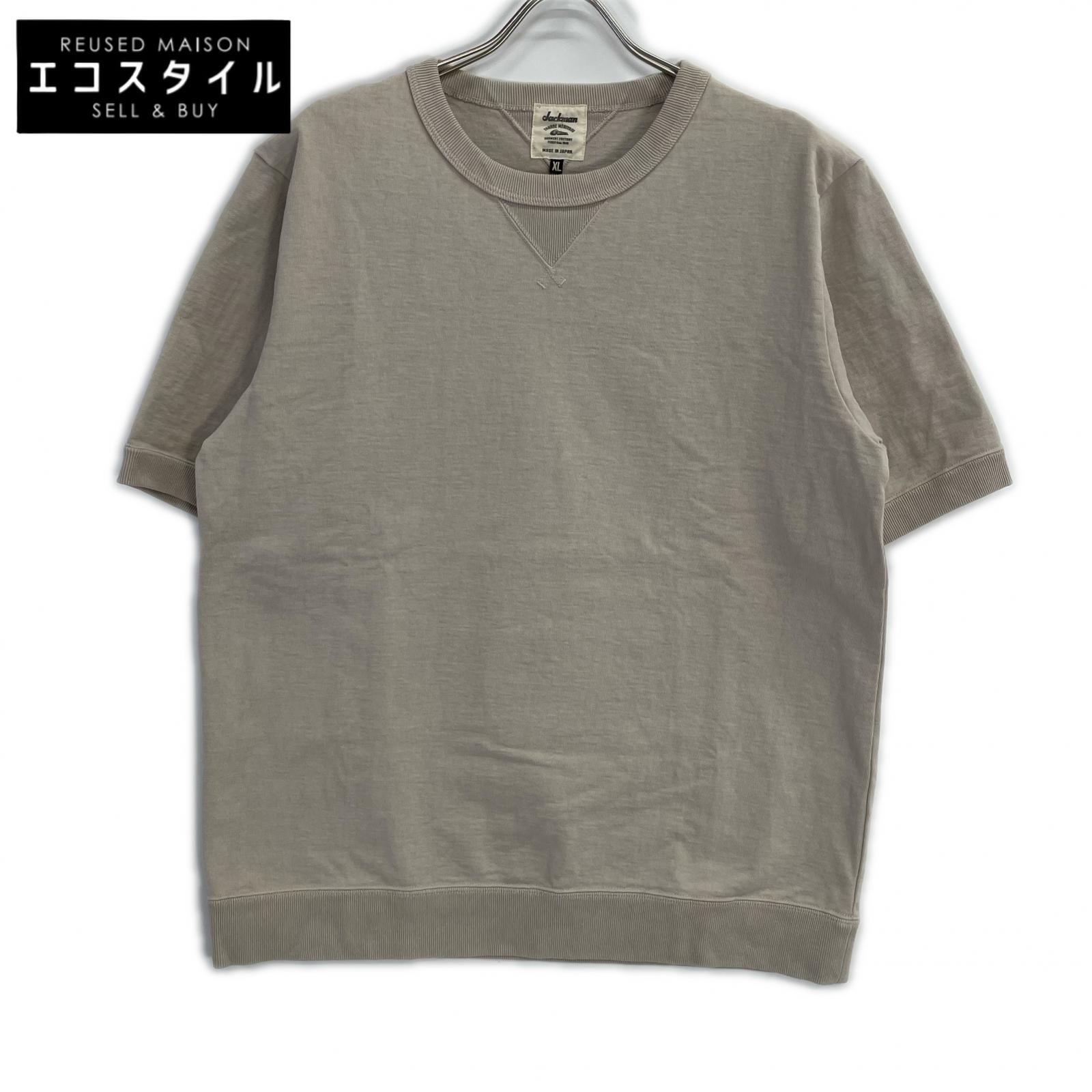 Jackman ジャックマン JM5110 ベージュ Dotsume Rib T-Shirt ドツメリブTシャツ トップス