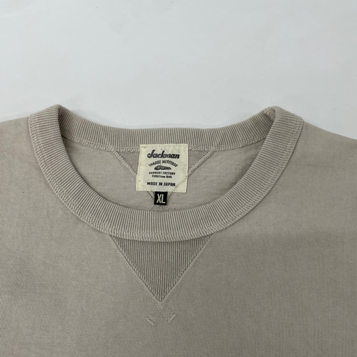 Jackman ジャックマン JM5110 ベージュ Dotsume Rib T-Shirt ドツメリブTシャツ トップス