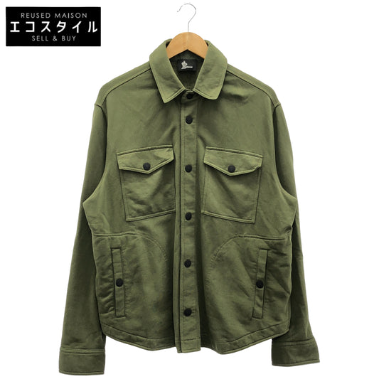 MONCLER モンクレール 【GRENOBLE】22年製 CAMICIA カーキ コットン ロゴワッペン ボタンシャツジャケット トップス